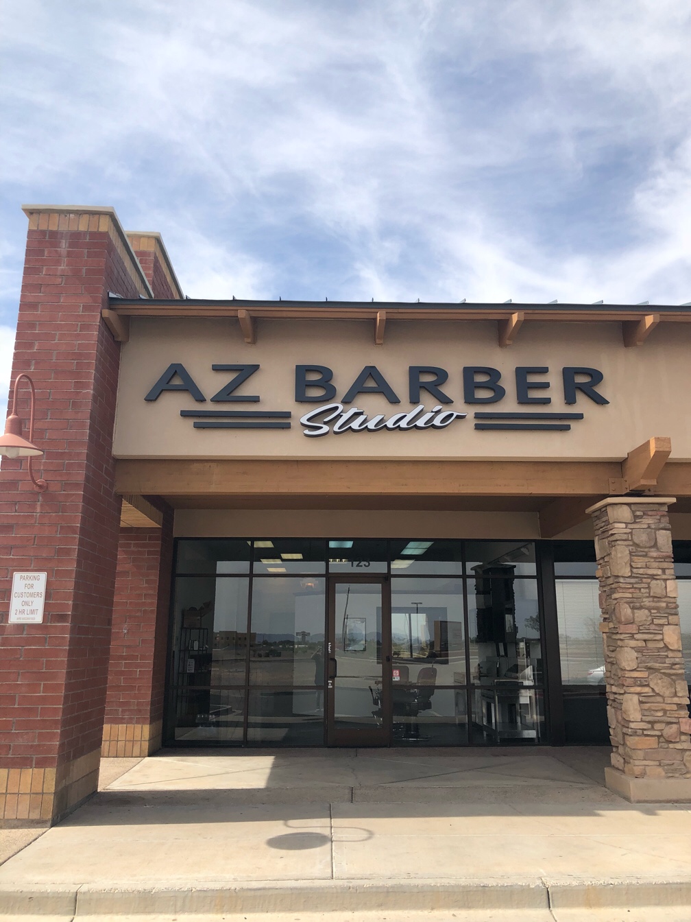Our storefront back when the sign read AZ Barber Studio